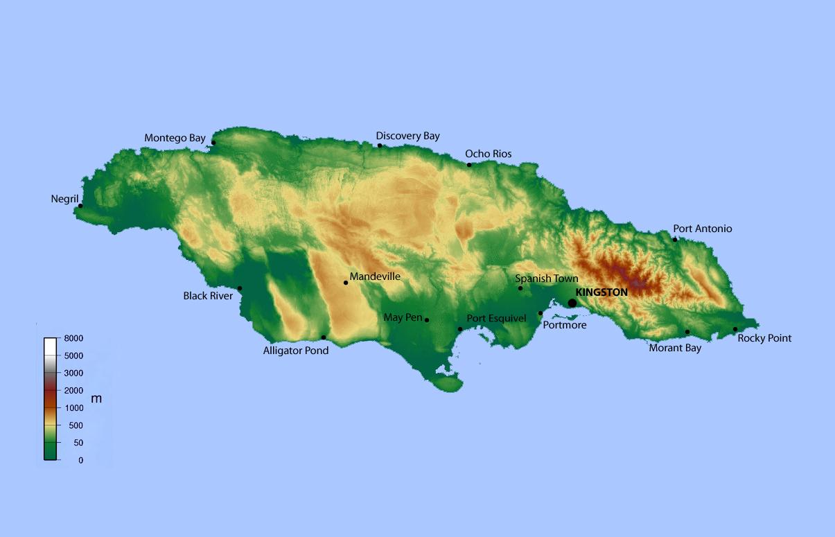 Остров ямайка на карте