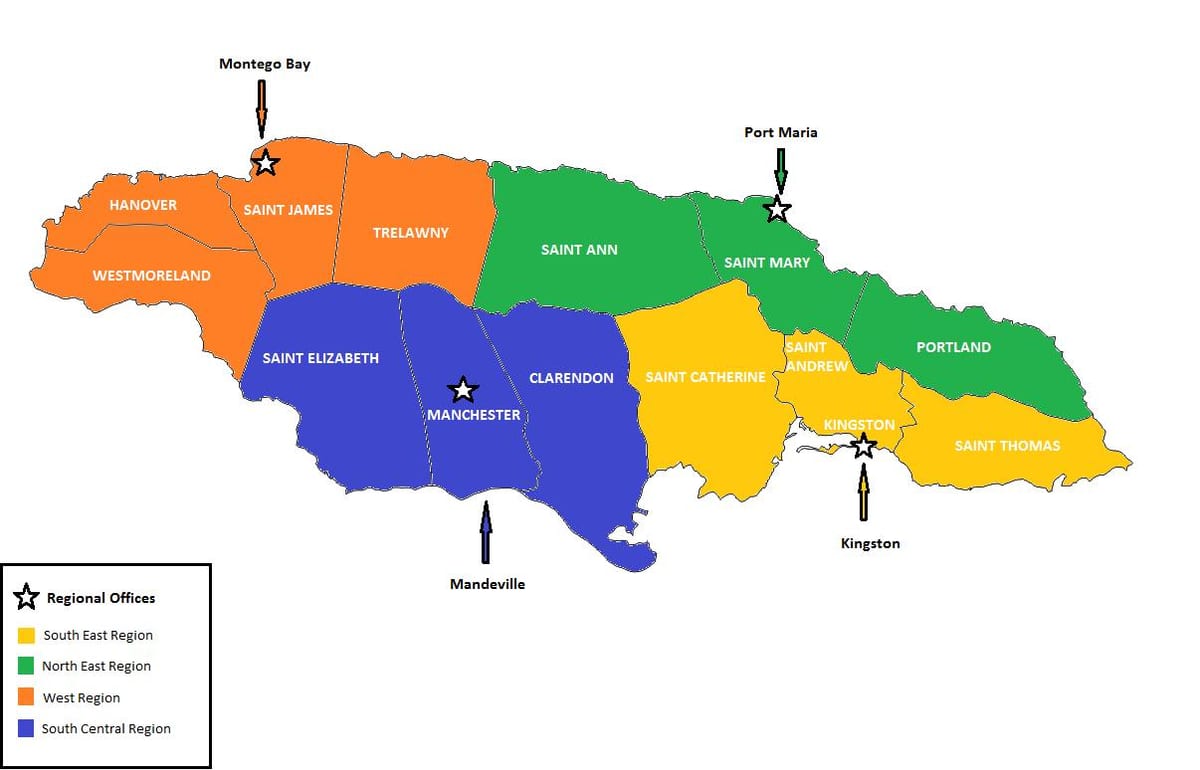 Térkép gazdasági jamaica