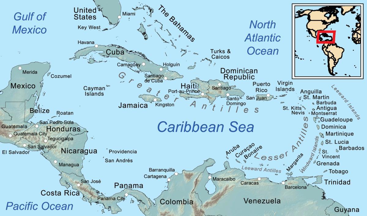 jamaica a térképen a karib -