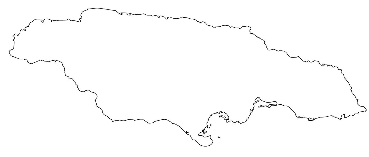 Térkép jamaica vázlat