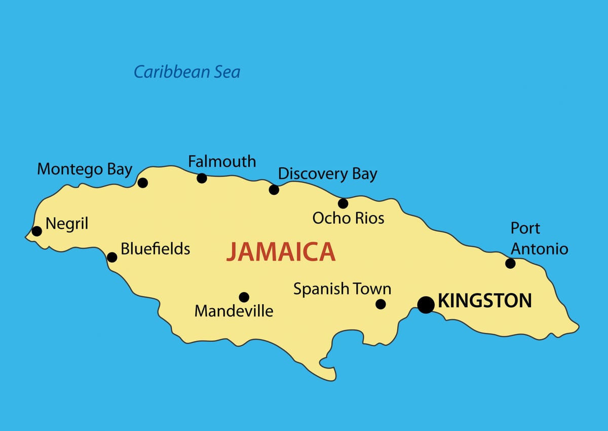 Térkép jamaica városok