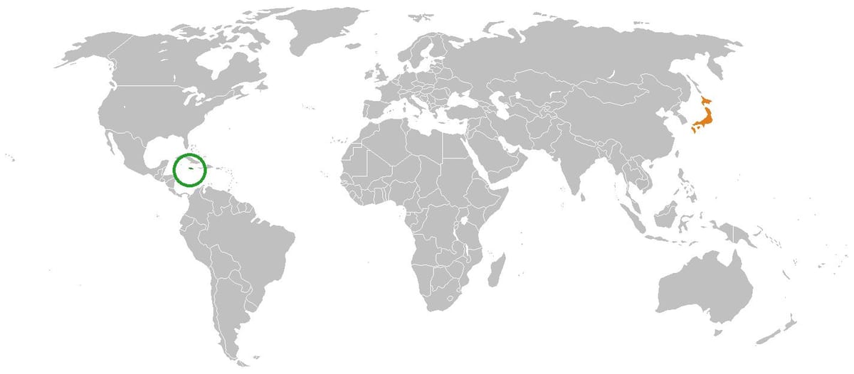 jamaica a térkép a világ