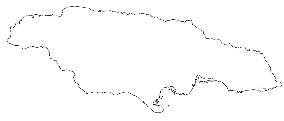 térkép jamaica üres