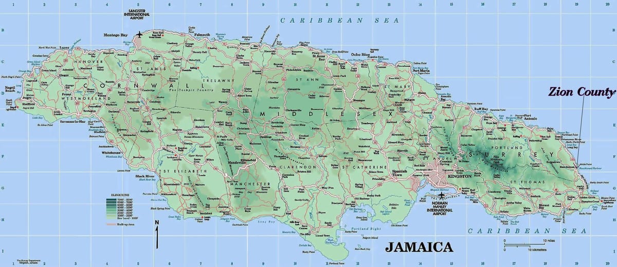 Térkép jamaica északi part