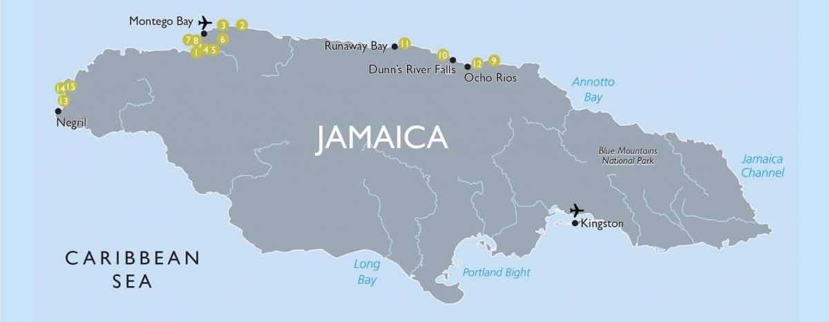Térkép jamaica repülőterek