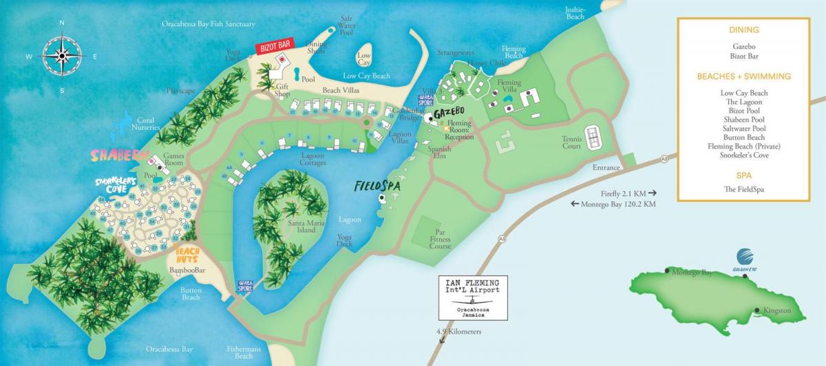 Térkép jamaica resorts