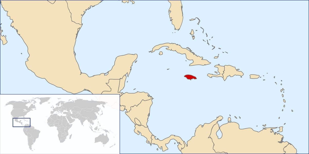 jamaica ország világ térkép