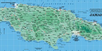 Földrajzi térkép, jamaica