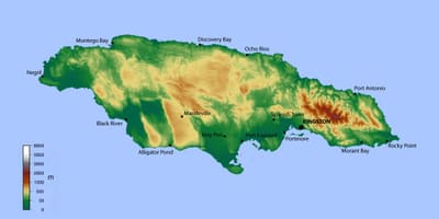 Térkép jamaica magasság 