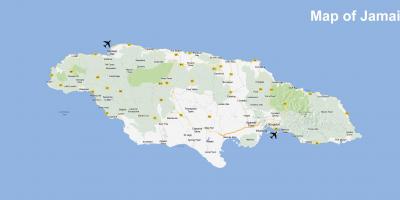 Térkép jamaica repülőterek and resorts