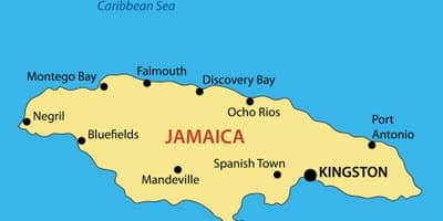 Térkép jamaica városok