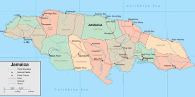 Térkép politikai jamaica