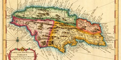 Térkép vintage jamaica